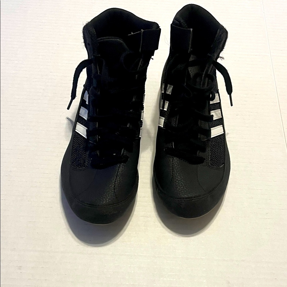 Adidas Boys Black and White Athletic High-Tops